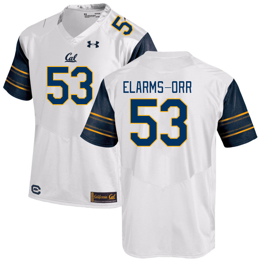 Men #53 Kaleb Elarms-Orr California Golden Bears College Football Jerseys Stitched Sale-White - Click Image to Close